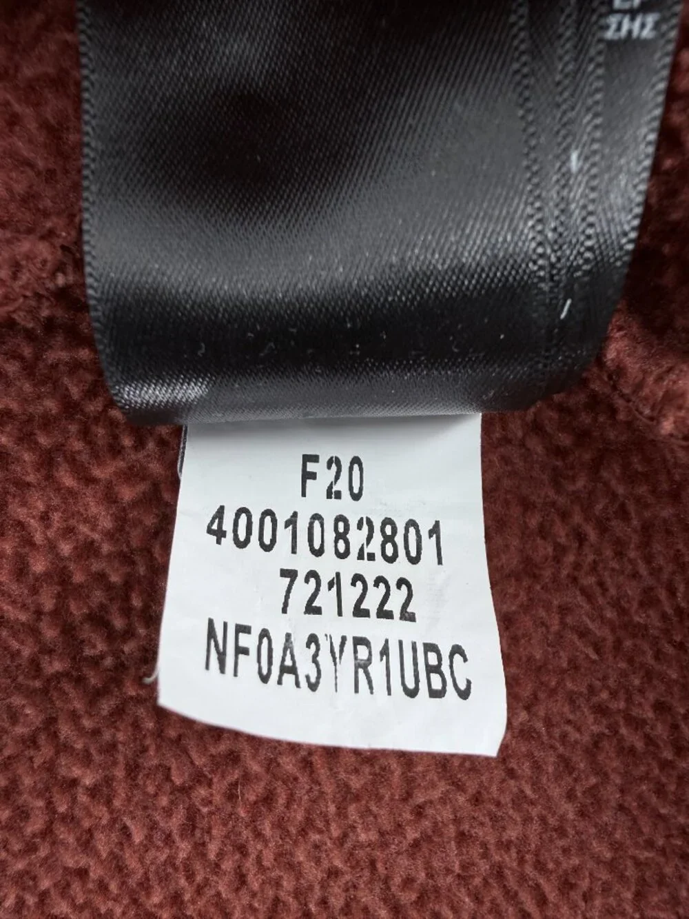 The North Face Rust Textured Quarter Zip Fleece Pullover L